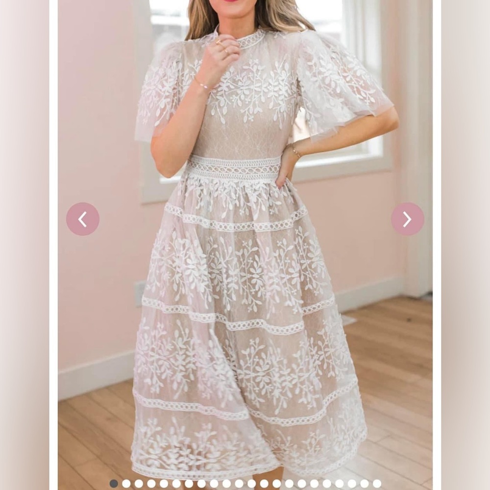 Ivy City Sicily Dress with Flutter Sleeves